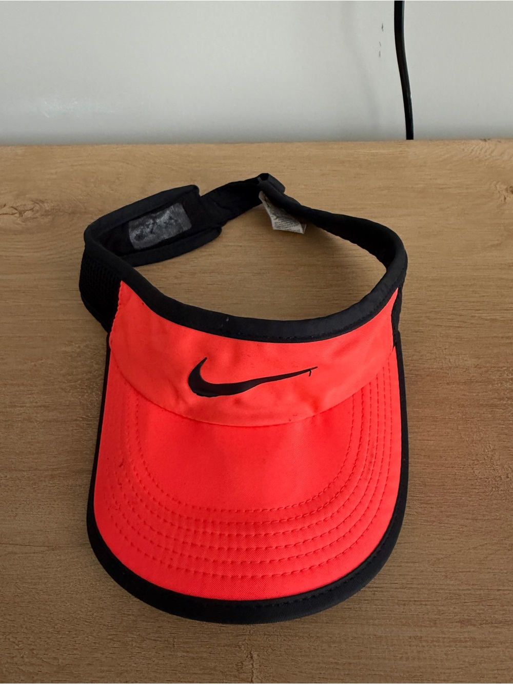 Nike Red and Black Performance Visor